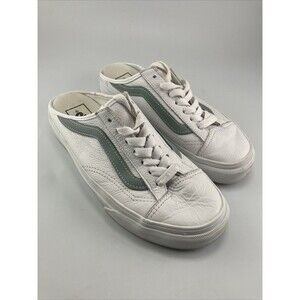 Vans Leather Mule Slip-On Sneakers - Size Women's 6 Men’s 4.5 -True Green Milieu